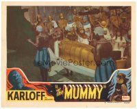 4w265 MUMMY LC #5 R51 Boris Karloff watches Egyptians carrying golden sarcophagus!