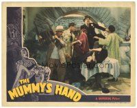 4w270 MUMMY'S HAND LC '40 Universal horror, Wallace Ford, Dick Foran & Cecil Kellaway in a brawl!
