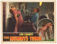 4w271 MUMMY'S TOMB LC #8 R48 Lon Chaney Jr. as monster holding Elyse Knox & pushing John Hubbard!