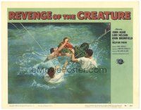 4w302 REVENGE OF THE CREATURE LC #3 '55 four men in water tie up the monster with rope!