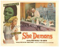 4w310 SHE DEMONS LC '58 Rudolph Anders with sexy Irish McCalla strapped to table in laboratory!