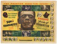 4w100 SON OF FRANKENSTEIN/BRIDE OF FRANKENSTEIN TC '48 Boris Karloff as the monster!