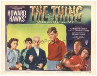 4w331 THING LC #5 '51 Howard Hawks classic, Margaret Sheridan, Dierkes & two others staring down!