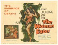 4w108 WOMAN EATER TC '59 art of wacky tree monster eating super sexy woman in skimpy outfit!