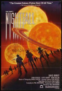 4w680 NIGHTFALL 1sh '88 Isaac Asimov's greatest science fiction story ever written!