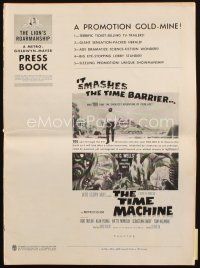 4w844 TIME MACHINE pressbook '60 H.G. Wells, George Pal, great sci-fi images & art!