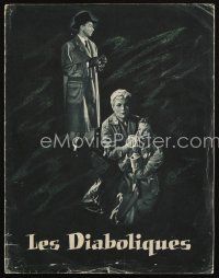 4w012 DIABOLIQUE French program '55 Signoret & Clouzot in Henri-Georges Clouzot's Les Diaboliques!