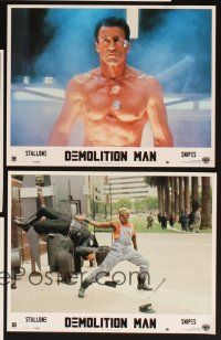 4w035 DEMOLITION MAN set of 8 French LCs '93 Stallone as dangerous cop & criminal Wesley Snipes!