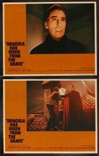 4w378 DRACULA HAS RISEN FROM THE GRAVE 8 LCs '69 Hammer, Christopher Lee as Count Dracula!