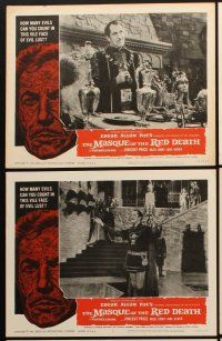4w442 MASQUE OF THE RED DEATH 6 LCs '64 Vincent Price, Hazel Court, directed by Roger Corman!