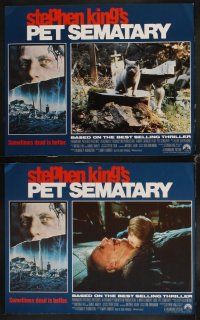 4w407 PET SEMATARY 8 LCs '89 from Stephen King's best selling thriller, Fred Gwynne!
