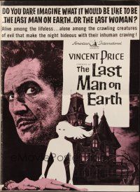 4w820 LAST MAN ON EARTH pressbook '64 AIP, Vincent Price is among the lifeless, great images!