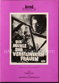 4w864 MILL OF THE STONE WOMEN German pressbook '63 great different horror images & artwork!