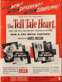 4w841 TELL-TALE HEART pressbook '53 James Mason, from the Edgar Allan Poe story!