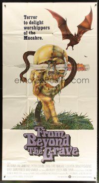 4x202 FROM BEYOND THE GRAVE int'l 3sh '75 cool different horror art of dagger through skull!