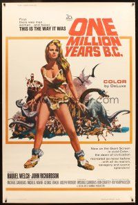 4x096 ONE MILLION YEARS B.C. 40x60 '66 full-length sexiest prehistoric cave woman Raquel Welch!