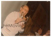 4x277 GEORGE PAL 5x7 color fan photo '82 great smiling close up holding miniature Time Machine!