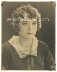 4x230 MADGE BELLAMY signed deluxe 7.25x9.5 still '20s young portrait years before White Zombie!