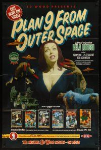 4x180 PLAN 9 FROM OUTER SPACE signed video English 40x60 R00s by Walcott, Brooks AND Dolores Fuller