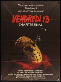 4x112 FRIDAY THE 13th - THE FINAL CHAPTER French 1p '84 slasher sequel, knife in hockey mask!