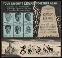4x156 COMEDY OF TERRORS pressbook '64 Boris Karloff, Peter Lorre, Vincent Price, Joe E. Brown!