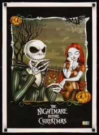 4x051 NIGHTMARE BEFORE CHRISTMAS linen Chilean commercial poster '93 Tim Burton, different art!