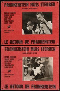 4x138 FRANKENSTEIN MUST BE DESTROYED 6 Swiss LCs '70 Peter Cushing, Hammer horror!