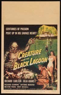 4x012 CREATURE FROM THE BLACK LAGOON signed WC '54 by Jack Arnold, art of monster & scuba divers!