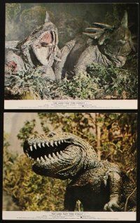 4x394 LAND THAT TIME FORGOT 8 English FOH LCs '75 Edgar Rice Burroughs, wonderful dinosaur images!