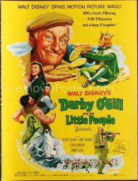 4x159 DARBY O'GILL & THE LITTLE PEOPLE pressbook '59 Disney, Sean Connery, it's leprechaun magic!