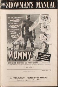 4x166 MUMMY pressbook '59 Terence Fisher Hammer horror, Christopher Lee as the monster!