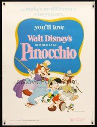 4z332 PINOCCHIO 30x40 R78 Disney classic cartoon about a wooden boy who wants to be real!