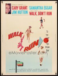 4z352 WALK DON'T RUN 30x40 '66 Cary Grant & Samantha Eggar at Tokyo Olympics!