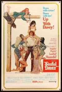 4z251 SINFUL DAVEY w/COA 40x60 '69 John Huston, Scottish sex that is playful, lusty & shameful!