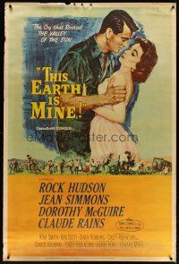 4z257 THIS EARTH IS MINE style Y 40x60 '59 Rock Hudson, Jean Simmons, Dorothy McGuire, Claude Rains