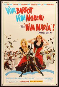 4z262 VIVA MARIA style Z w/COA 40x60 '66 Louis Malle, sexiest French babes Brigitte Bardot & Moreau!