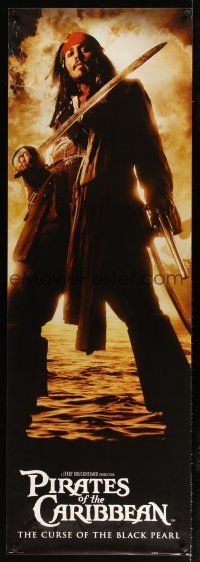 4z134 PIRATES OF THE CARIBBEAN English commercial poster '03 full-length image of Johnny Depp!
