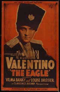 4z053 EAGLE boardbacked 1sh R1939 Ruldolph Valentino as Cossack & masked avenger!
