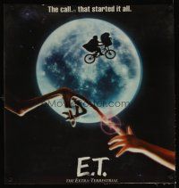 4z049 E.T. THE EXTRA TERRESTRIAL lenticular 1sh R02 Steven Spielberg classic, bike over moon image!