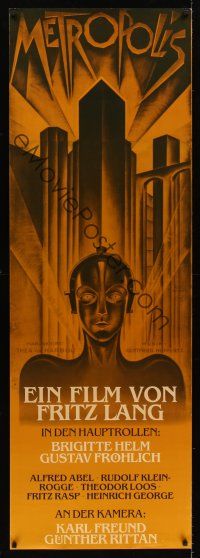 4z272 METROPOLIS commercial poster '90s Fritz Lang classic, Heinz Schulz-Neudamm art of female robot