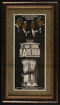 4z102 ONCE UPON A TIME IN AMERICA matted & framed German 16x29 '84 Robert De Niro, James Woods!