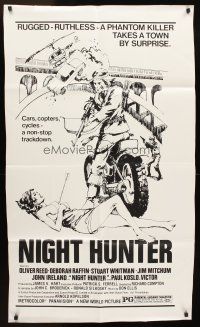 4z285 MANIAC special 27x46 '77 Oliver Reed, Deborah Raffin, Night Hunter!