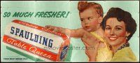 4z012 SPAULDING TABLE QUEEN billboard poster '40s mom & baby know this bread is so much fresher!