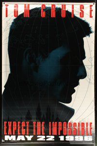4z174 MISSION IMPOSSIBLE vinyl banner '96 cool silhouette of Tom Cruise, Brian De Palma directed!