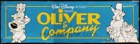 4z175 OLIVER & COMPANY vinyl banner '88 great art of Walt Disney cats & dogs in New York City!