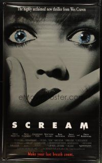4z182 SCREAM vinyl banner '96 directed by Wes Craven, David Arquette, Neve Campbell!