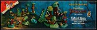 4z185 TARZAN video vinyl banner 2000 Disney jungle cartoon, from Edgar Rice Burroughs story!