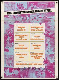 4z289 WALT DISNEY SUMMER FILM FESTIVAL 1sh '70s Lady & the Tramp, Fantasia, Old Yeller!