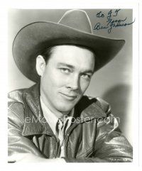 5a669 BEN JOHNSON signed 8x9.75 REPRO still '80s portrait with cowboy hat from Mighty Joe Young!