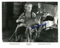 5a693 CLAUDE JARMAN JR signed 8x10 REPRO still '80s classic close up with deer from The Yearling!